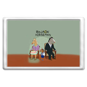 Магнит 45*70 с принтом BoJack в Тюмени, Пластик | Размер: 78*52 мм; Размер печати: 70*45 | Тематика изображения на принте: bojack horseman | конь боджек | лошадь боджек