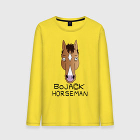 Мужской лонгслив хлопок с принтом BoJack Horseman в Тюмени, 100% хлопок |  | Тематика изображения на принте: 