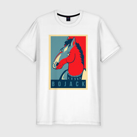 Мужская футболка премиум с принтом BoJack Horseman в Тюмени, 92% хлопок, 8% лайкра | приталенный силуэт, круглый вырез ворота, длина до линии бедра, короткий рукав | 