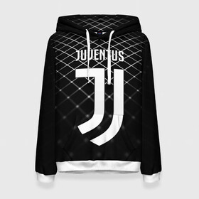 Женская толстовка 3D с принтом JUVENTUS STRIPES STYLE в Тюмени, 100% полиэстер  | двухслойный капюшон со шнурком для регулировки, мягкие манжеты на рукавах и по низу толстовки, спереди карман-кенгуру с мягким внутренним слоем. | fc | juventus | спорт | спортивные | фк | футбол | ювентус