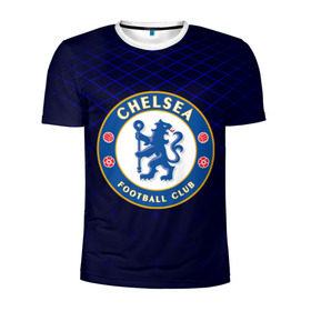 Мужская футболка 3D спортивная с принтом Chelsea 2018 Uniform в Тюмени, 100% полиэстер с улучшенными характеристиками | приталенный силуэт, круглая горловина, широкие плечи, сужается к линии бедра | Тематика изображения на принте: 