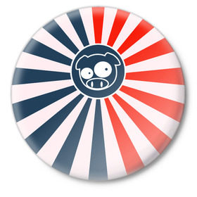 Значок с принтом JDM Style в Тюмени,  металл | круглая форма, металлическая застежка в виде булавки | car | domo | drift | japan | jdm | kun | pig | race | stiker | street | subaru | авто | автомобиль | гонки | дрифт | король | машина | свинья | стикер | субару | флаг | хрюша | япония