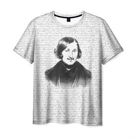 Мужская футболка 3D с принтом Гоголь в Тюмени, 100% полиэфир | прямой крой, круглый вырез горловины, длина до линии бедер | бульба | вий | гоголь | мертвые души | миргород | нос | писатель | поэт | ревизор | тарас