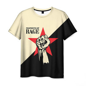 Мужская футболка 3D с принтом Prophets of rage (пророки ярости) в Тюмени, 100% полиэфир | прямой крой, круглый вырез горловины, длина до линии бедер | 