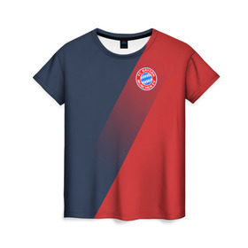 Женская футболка 3D с принтом FC Bayern 2018 Элитная в Тюмени, 100% полиэфир ( синтетическое хлопкоподобное полотно) | прямой крой, круглый вырез горловины, длина до линии бедер | bayern | fly fc | бавария | спорт | футбольный клуб