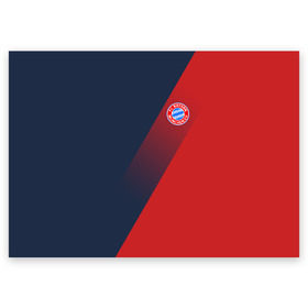 Поздравительная открытка с принтом FC Bayern 2018 Элитная в Тюмени, 100% бумага | плотность бумаги 280 г/м2, матовая, на обратной стороне линовка и место для марки
 | bayern | fly fc | бавария | спорт | футбольный клуб