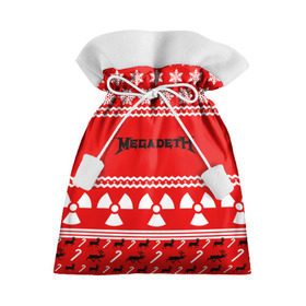 Подарочный 3D мешок с принтом Праздничный Megadeth в Тюмени, 100% полиэстер | Размер: 29*39 см | 