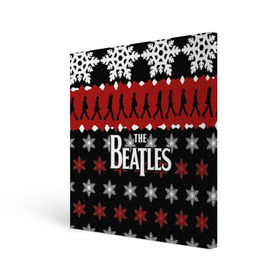 Холст квадратный с принтом Праздничный The Beatles в Тюмени, 100% ПВХ |  | beatles | the beatles | бител | битлз | битлс | битлы | группа | джон леннон | джордж харрисон | жуки | знак | красный | ливерпульская четвёрка | мерсибит | надпись | новогодний | новый год | пол маккартни | поп