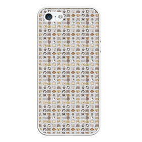Чехол для iPhone 5/5S матовый с принтом Веселые Чихуахуа в Тюмени, Силикон | Область печати: задняя сторона чехла, без боковых панелей | домашние животные | пес | собака