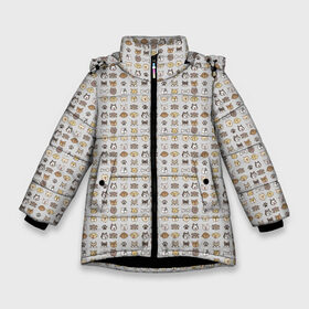 Зимняя куртка для девочек 3D с принтом Веселые Чихуахуа в Тюмени, ткань верха — 100% полиэстер; подклад — 100% полиэстер, утеплитель — 100% полиэстер. | длина ниже бедра, удлиненная спинка, воротник стойка и отстегивающийся капюшон. Есть боковые карманы с листочкой на кнопках, утяжки по низу изделия и внутренний карман на молнии. 

Предусмотрены светоотражающий принт на спинке, радужный светоотражающий элемент на пуллере молнии и на резинке для утяжки. | домашние животные | пес | собака