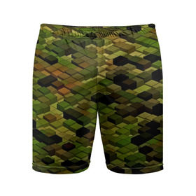 Мужские шорты 3D спортивные с принтом block camouflage в Тюмени,  |  | Тематика изображения на принте: 