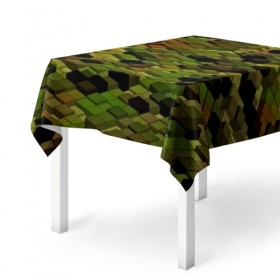 Скатерть 3D с принтом block camouflage в Тюмени, 100% полиэстер (ткань не мнется и не растягивается) | Размер: 150*150 см | 