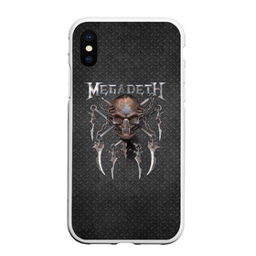 Чехол для iPhone XS Max матовый с принтом Megadeth в Тюмени, Силикон | Область печати: задняя сторона чехла, без боковых панелей | megadet | megadeth | группа | дирк вербурен | дэвид эллефсон | дэйв мастейн | кико лоурейро | мегадет | мегадетх | метал | рок | трэш | трэшметал | тяжелый | хард | хардрок | хеви | хевиметал