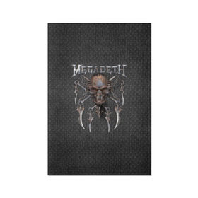 Обложка для паспорта матовая кожа с принтом Megadeth в Тюмени, натуральная матовая кожа | размер 19,3 х 13,7 см; прозрачные пластиковые крепления | megadet | megadeth | группа | дирк вербурен | дэвид эллефсон | дэйв мастейн | кико лоурейро | мегадет | мегадетх | метал | рок | трэш | трэшметал | тяжелый | хард | хардрок | хеви | хевиметал