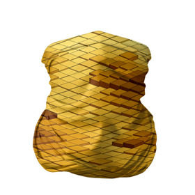 Бандана-труба 3D с принтом gold bricks в Тюмени, 100% полиэстер, ткань с особыми свойствами — Activecool | плотность 150‒180 г/м2; хорошо тянется, но сохраняет форму | geometry | геометрия | грань | кубик | кубики | мозаика | ребро | текстура | тени