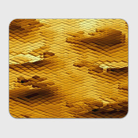 Коврик прямоугольный с принтом gold bricks в Тюмени, натуральный каучук | размер 230 х 185 мм; запечатка лицевой стороны | Тематика изображения на принте: geometry | геометрия | грань | кубик | кубики | мозаика | ребро | текстура | тени
