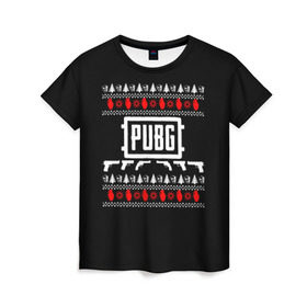 Женская футболка 3D с принтом Свитер PUBG в Тюмени, 100% полиэфир ( синтетическое хлопкоподобное полотно) | прямой крой, круглый вырез горловины, длина до линии бедер | playerunknowns battlegrounds | pubg