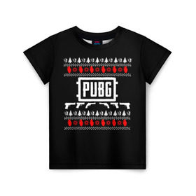 Детская футболка 3D с принтом Свитер PUBG в Тюмени, 100% гипоаллергенный полиэфир | прямой крой, круглый вырез горловины, длина до линии бедер, чуть спущенное плечо, ткань немного тянется | playerunknowns battlegrounds | pubg