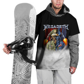 Накидка на куртку 3D с принтом Megadeth в Тюмени, 100% полиэстер |  | megadet | megadeth | группа | дирк вербурен | дэвид эллефсон | дэйв мастейн | кико лоурейро | мегадет | мегадетх | метал | рок | трэш | трэшметал | тяжелый | хард | хардрок | хеви | хевиметал