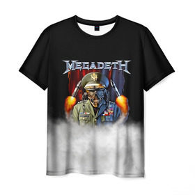 Мужская футболка 3D с принтом Megadeth в Тюмени, 100% полиэфир | прямой крой, круглый вырез горловины, длина до линии бедер | megadet | megadeth | группа | дирк вербурен | дэвид эллефсон | дэйв мастейн | кико лоурейро | мегадет | мегадетх | метал | рок | трэш | трэшметал | тяжелый | хард | хардрок | хеви | хевиметал