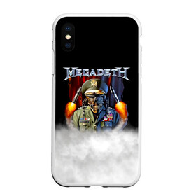 Чехол для iPhone XS Max матовый с принтом Megadeth в Тюмени, Силикон | Область печати: задняя сторона чехла, без боковых панелей | megadet | megadeth | группа | дирк вербурен | дэвид эллефсон | дэйв мастейн | кико лоурейро | мегадет | мегадетх | метал | рок | трэш | трэшметал | тяжелый | хард | хардрок | хеви | хевиметал