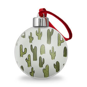 Ёлочный шар с принтом Кактус в Тюмени, Пластик | Диаметр: 77 мм | cactus | кактус