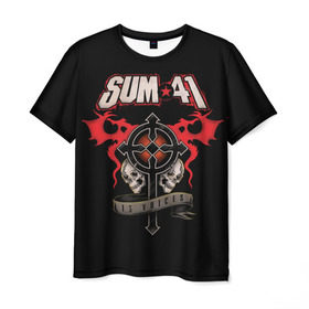 Мужская футболка 3D с принтом Sum 41 в Тюмени, 100% полиэфир | прямой крой, круглый вырез горловины, длина до линии бедер | Тематика изображения на принте: 1996 | 41 | punk | rock | sum | альтернатива | группа | дерик | канада | панк | рок | скейт | уибли