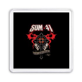 Магнит 55*55 с принтом Sum 41 в Тюмени, Пластик | Размер: 65*65 мм; Размер печати: 55*55 мм | Тематика изображения на принте: 1996 | 41 | punk | rock | sum | альтернатива | группа | дерик | канада | панк | рок | скейт | уибли