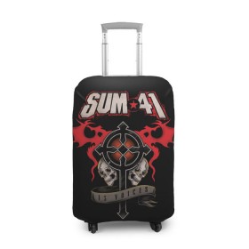 Чехол для чемодана 3D с принтом Sum 41 в Тюмени, 86% полиэфир, 14% спандекс | двустороннее нанесение принта, прорези для ручек и колес | 1996 | 41 | punk | rock | sum | альтернатива | группа | дерик | канада | панк | рок | скейт | уибли