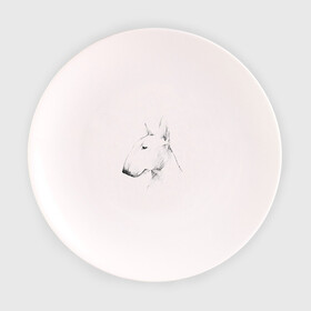 Тарелка с принтом бультерьер графичный в Тюмени, фарфор | диаметр - 210 мм
диаметр для нанесения принта - 120 мм | Тематика изображения на принте: бультерьер | домашние животные | пес | песик | собака | собачка