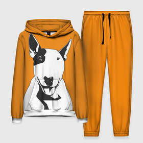 Мужской костюм 3D (с толстовкой) с принтом Солнечнй бультерьер в Тюмени,  |  | Тематика изображения на принте: бультерьер | домашние животные | пес | песик | собака | собачка