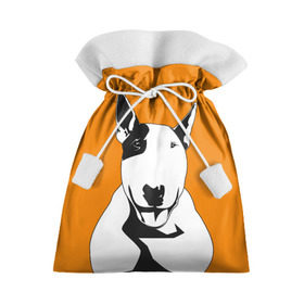 Подарочный 3D мешок с принтом Солнечнй бультерьер в Тюмени, 100% полиэстер | Размер: 29*39 см | Тематика изображения на принте: бультерьер | домашние животные | пес | песик | собака | собачка