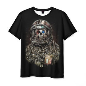 Мужская футболка 3D с принтом NASA DEATH в Тюмени, 100% полиэфир | прямой крой, круглый вырез горловины, длина до линии бедер | bones | nasa | skull | картинка | кости | металл | модные | музыка | пафосные | прикольные | рисунок | рок | скелет | тело | череп | черепа | яркие