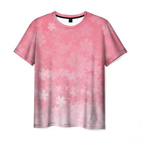 Мужская футболка 3D с принтом Сакура в Тюмени, 100% полиэфир | прямой крой, круглый вырез горловины, длина до линии бедер | Тематика изображения на принте: japan | sakura | вишня | розовый | сакура | цветок | цветы | япония