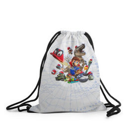 Рюкзак-мешок 3D с принтом Марио в Тюмени, 100% полиэстер | плотность ткани — 200 г/м2, размер — 35 х 45 см; лямки — толстые шнурки, застежка на шнуровке, без карманов и подкладки | mario | nintendo | игра | луиджи | марио | нинтендо