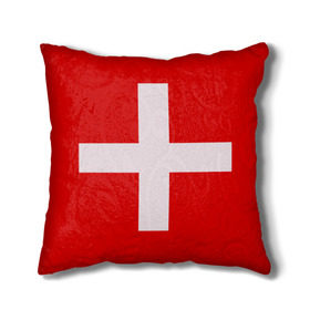 Подушка 3D с принтом Швейцария в Тюмени, наволочка – 100% полиэстер, наполнитель – холлофайбер (легкий наполнитель, не вызывает аллергию). | состоит из подушки и наволочки. Наволочка на молнии, легко снимается для стирки | мир | страна | швейцария
