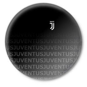 Значок с принтом Juventus 2018 Original в Тюмени,  металл | круглая форма, металлическая застежка в виде булавки | Тематика изображения на принте: juventus | линии | спорт | футбол | футбольный клуб | ювентус