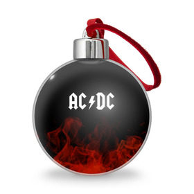 Ёлочный шар с принтом AC/DC в Тюмени, Пластик | Диаметр: 77 мм | ac dc | logo | metal | music | rock | лого | логотип | метал | музыка | рок