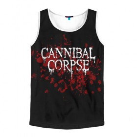 Мужская майка 3D с принтом Cannibal Corpse в Тюмени, 100% полиэстер | круглая горловина, приталенный силуэт, длина до линии бедра. Пройма и горловина окантованы тонкой бейкой | cannibal corpse | logo | metal | music | rock | лого | логотип | метал | музыка | рок