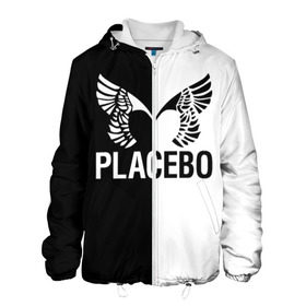 Мужская куртка 3D с принтом Placebo в Тюмени, ткань верха — 100% полиэстер, подклад — флис | прямой крой, подол и капюшон оформлены резинкой с фиксаторами, два кармана без застежек по бокам, один большой потайной карман на груди. Карман на груди застегивается на липучку | Тематика изображения на принте: placebo | альтернативный | инди | индирок | плацебо | рок