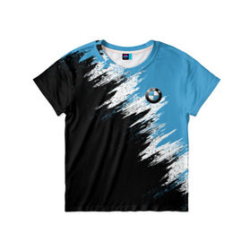 Детская футболка 3D с принтом BMW в Тюмени, 100% гипоаллергенный полиэфир | прямой крой, круглый вырез горловины, длина до линии бедер, чуть спущенное плечо, ткань немного тянется | bmw | car | race | авто | бмв | гонки | краска | марка | машина