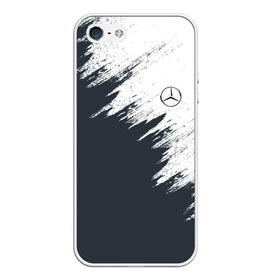 Чехол для iPhone 5/5S матовый с принтом Mercedes в Тюмени, Силикон | Область печати: задняя сторона чехла, без боковых панелей | amg | car | mercedes | race | авто | гонки | краска | марка | машина | мерс | мерседес