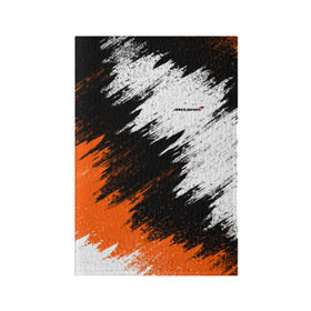 Обложка для паспорта матовая кожа с принтом McLaren в Тюмени, натуральная матовая кожа | размер 19,3 х 13,7 см; прозрачные пластиковые крепления | Тематика изображения на принте: car | mclaren | race | авто | гонки | краска | макларен | марка | машина