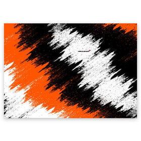 Поздравительная открытка с принтом McLaren в Тюмени, 100% бумага | плотность бумаги 280 г/м2, матовая, на обратной стороне линовка и место для марки
 | Тематика изображения на принте: car | mclaren | race | авто | гонки | краска | макларен | марка | машина