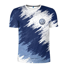 Мужская футболка 3D спортивная с принтом Volkswagen в Тюмени, 100% полиэстер с улучшенными характеристиками | приталенный силуэт, круглая горловина, широкие плечи, сужается к линии бедра | car | race | volkswagen | авто | гонки | краска | марка | машина | фольксваген
