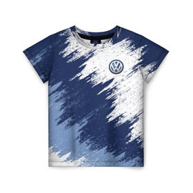 Детская футболка 3D с принтом Volkswagen в Тюмени, 100% гипоаллергенный полиэфир | прямой крой, круглый вырез горловины, длина до линии бедер, чуть спущенное плечо, ткань немного тянется | car | race | volkswagen | авто | гонки | краска | марка | машина | фольксваген