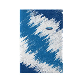 Обложка для паспорта матовая кожа с принтом Ford в Тюмени, натуральная матовая кожа | размер 19,3 х 13,7 см; прозрачные пластиковые крепления | car | ford | race | авто | гонки | краска | марка | машина | форд