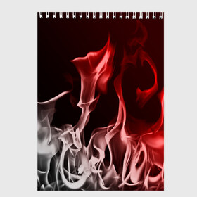 Скетчбук с принтом Огонь и дым в Тюмени, 100% бумага
 | 48 листов, плотность листов — 100 г/м2, плотность картонной обложки — 250 г/м2. Листы скреплены сверху удобной пружинной спиралью | fire | flame | in fire | smoke | в огне | дым | огненный | огонь | текстуры