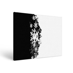 Холст прямоугольный с принтом Снежные узоры в Тюмени, 100% ПВХ |  | black | christmas | new year | pattern | white | абстракция | зима | новый год | рождество | снег | снежинки | узор | черно белые