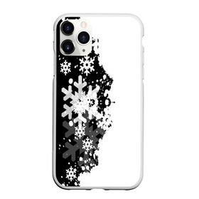 Чехол для iPhone 11 Pro матовый с принтом Снежные узоры в Тюмени, Силикон |  | black | christmas | new year | pattern | white | абстракция | зима | новый год | рождество | снег | снежинки | узор | черно белые